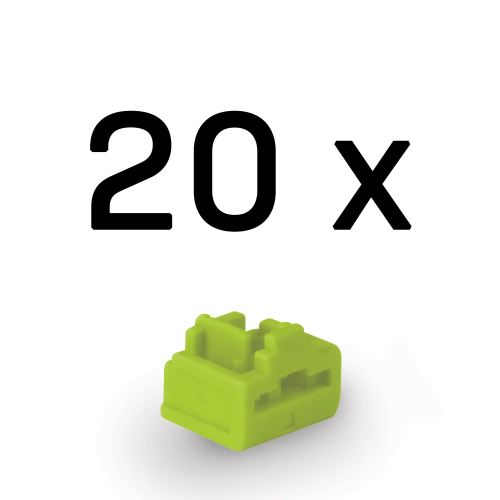 RJ45 Port Schloss, 20 Stück, grün