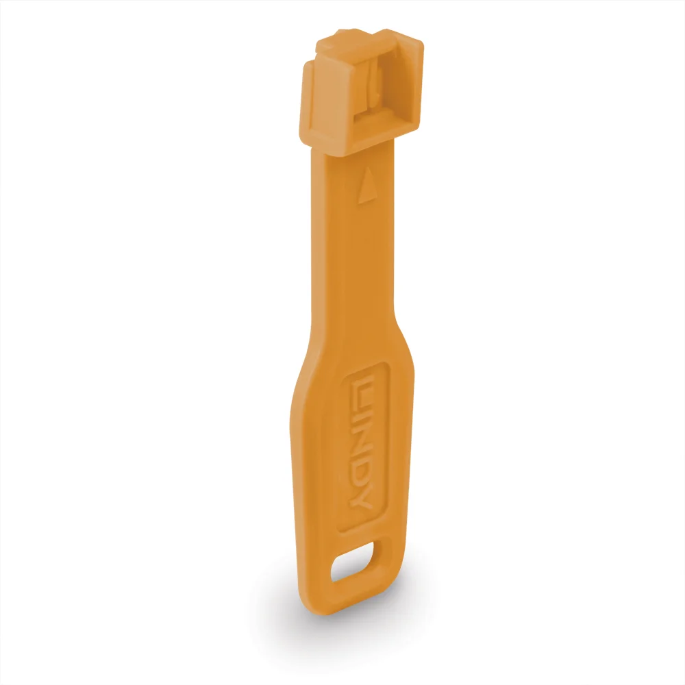 RJ45 Port Schloss, 10 Stück mit Schlüssel, Orange
