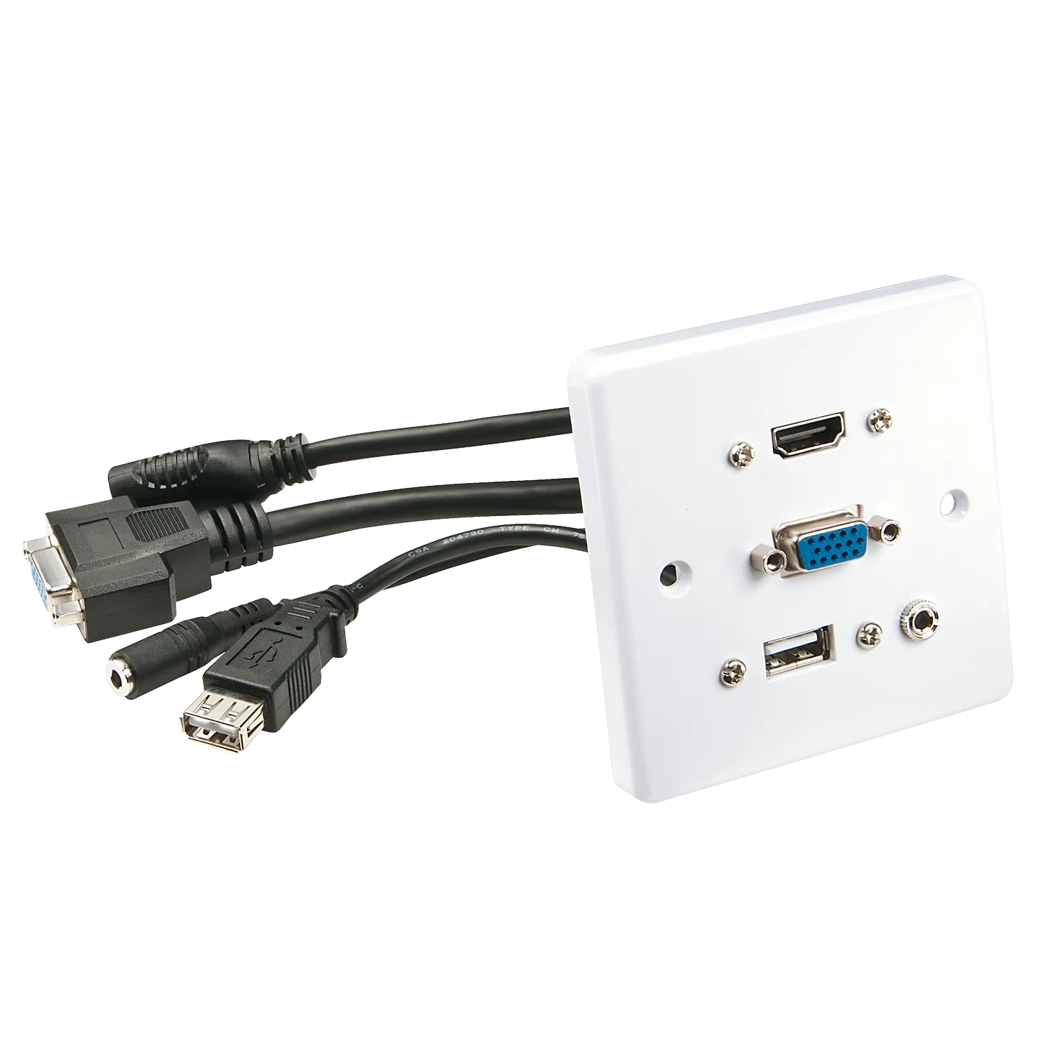 Wandanschlussplatte VGA/HDMI/USB/3.5mm Stereo