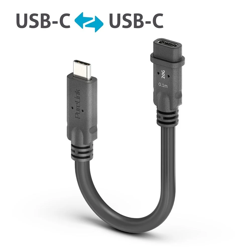 Premium USB4 Gen2 Micro Coax USB-C M/F Portsaver