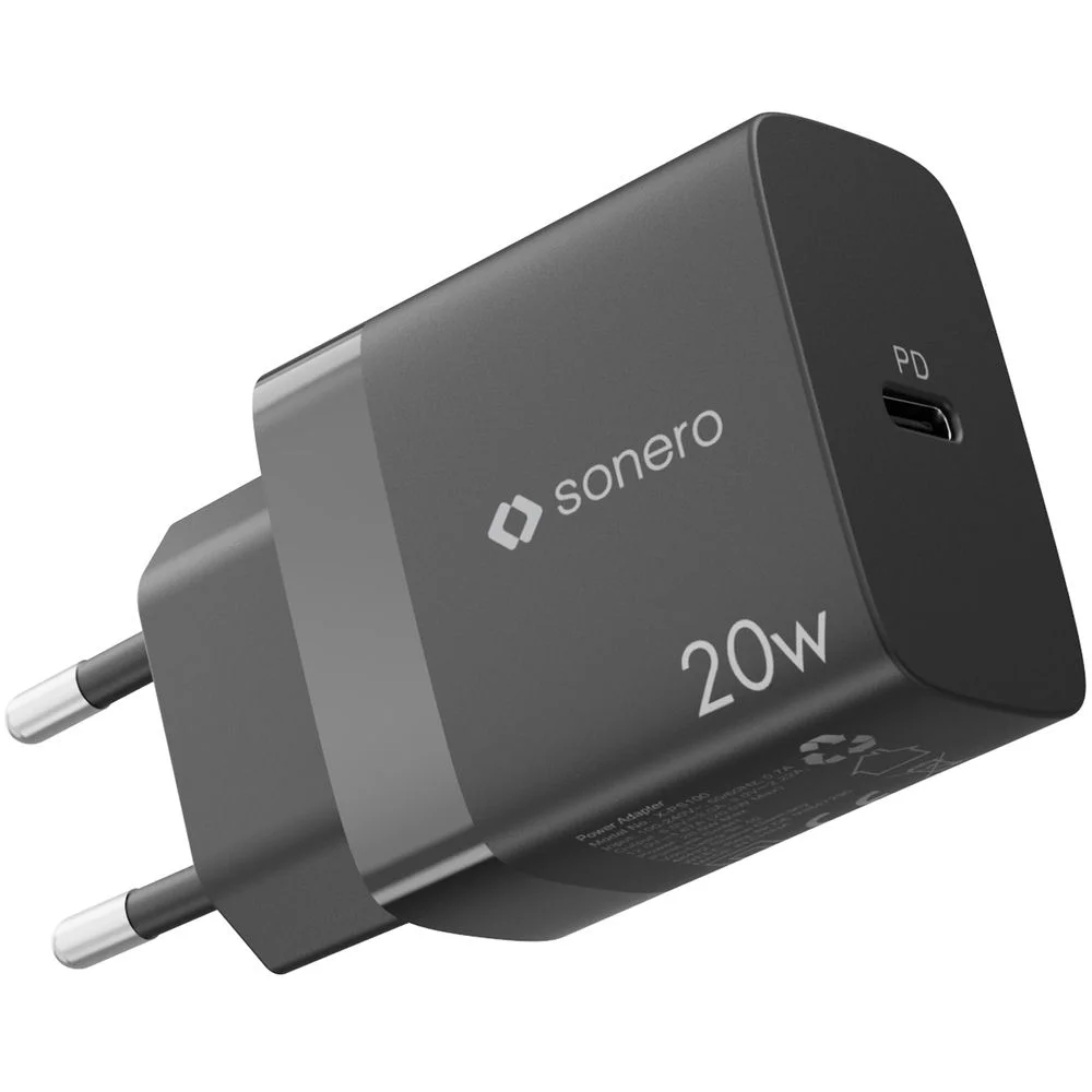 USB-C Ladegerät - 1 Anschluss - 20W PD - schwarz