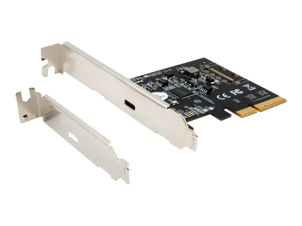 IO Exsys PCIe3.0 x4  1xUSB Type-C 3.2 Gen2x2 (EX-12011) LP inkl. Low-Profile Slotblech