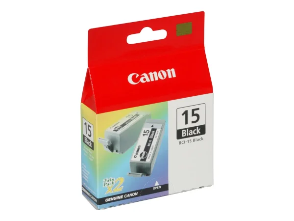 CANON 2x BCI-15bk Tinte schwarz i70 i80