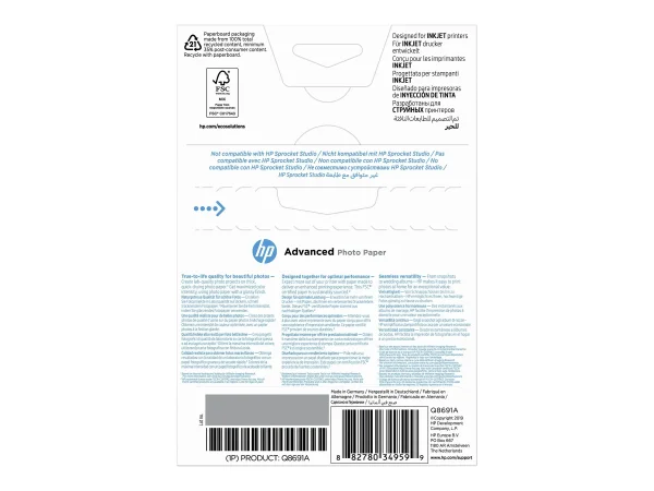 HP Advanced Fotopapier hochglaenzend
