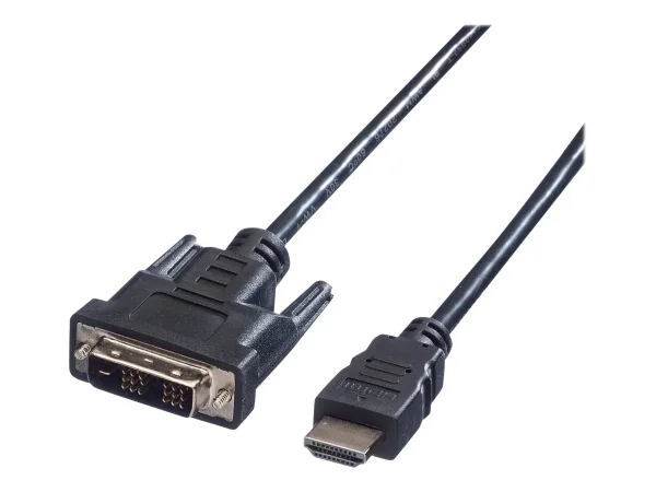 VALUE Kabel DVI 18+1 ST - HDMI ST 2m