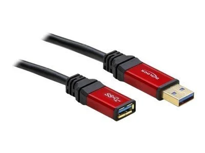 DELOCK Kabel USB 3.0 rot Verlaeng. 5.0m