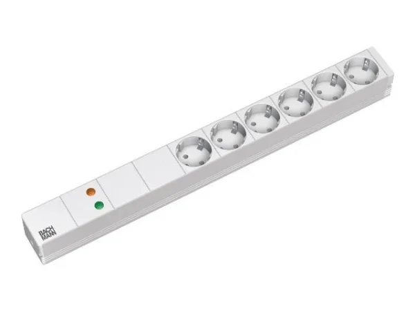 BACHMANN 48,26cm Steckdosenleiste 6-fach