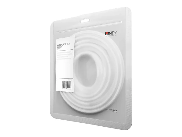 LINDY Basic Cat.6 U/UTP Kabel, weiss,0,5m