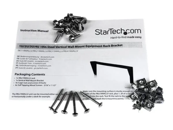 STARTECH 2U 19in Wall Mount Rack Bracket