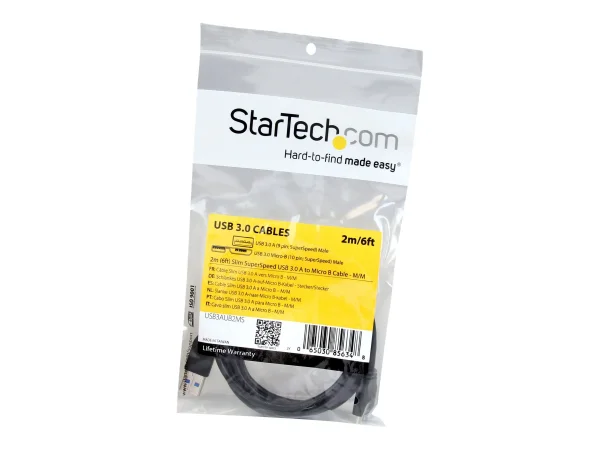 STARTECH 1.8m Slim USB 3.0 Micro B Cable
