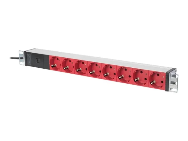 DIGITUS 1U Aluminium PDU 10A Plug C14Zul