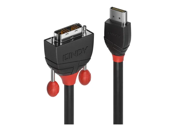 LINDY 1m HDMI/DVI-D Kabel Black Line