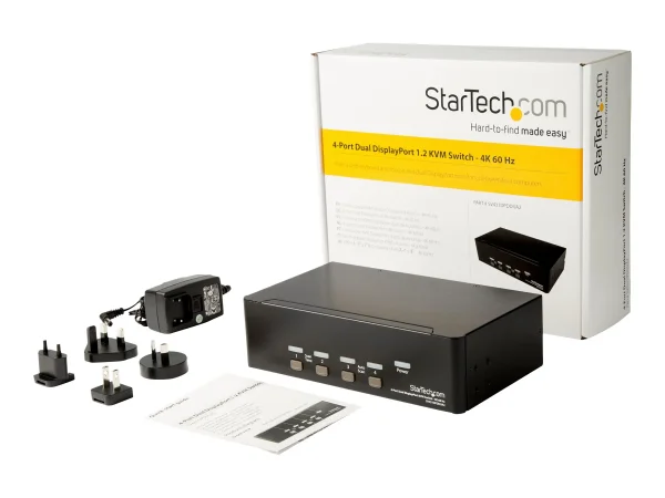 STARTECH 4 Port Dual DP KVM Switch 4K60