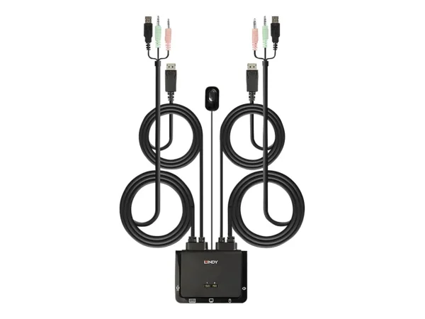 LINDY 2 Port DisplayPort USB KVM Switch