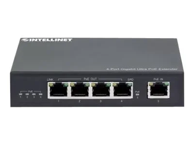 INT 4Port Gig PoE-Extender bis 90W Out