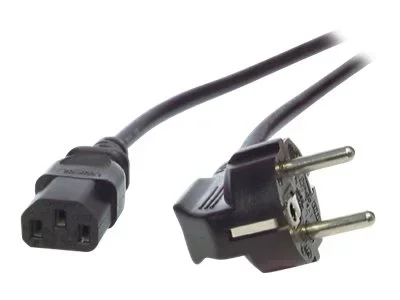 EFB Netzkabel auf C13 90Grad 1m schwarz