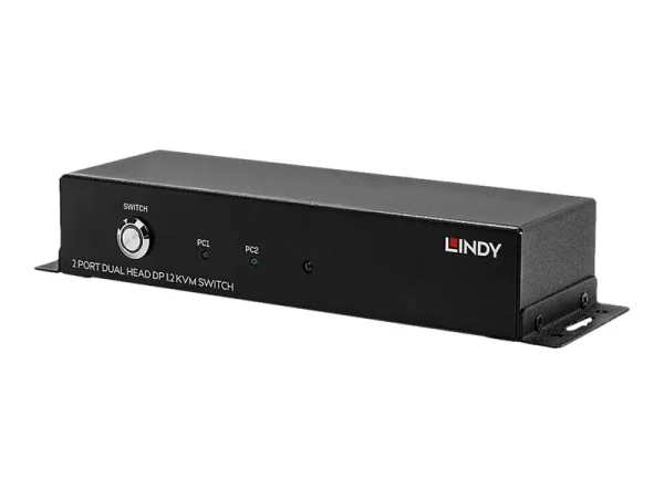 LINDY 2 Port Dual Head DP 1.2 KVM Switch