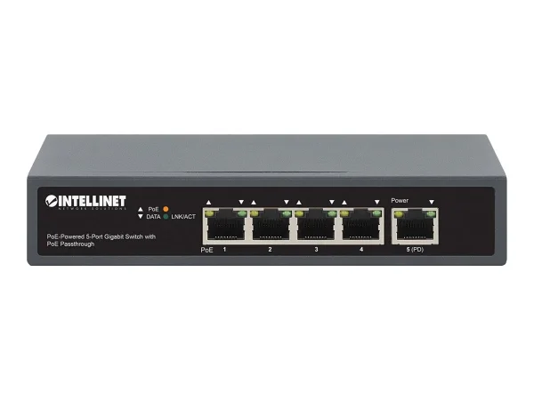 INT Gigabit PoE+ Switch 4x POE+ 1x POE++