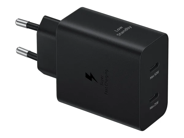 SAMSUNG Ladegerät Duo 50W mit Kabel Blac