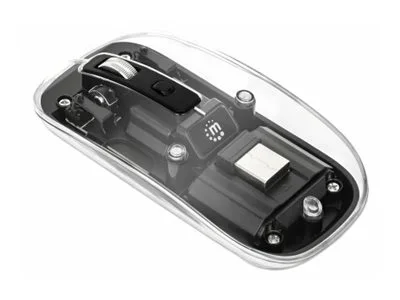MH Transparente USB-A Funkmaus 4T schwar