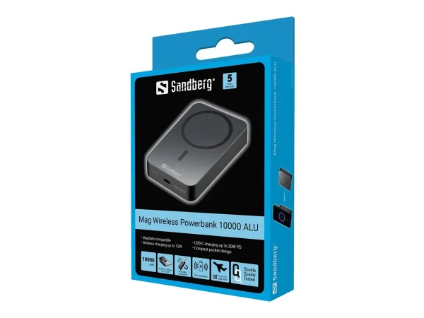 SANDBERG Mag Wireless Powerbank 10000 AL