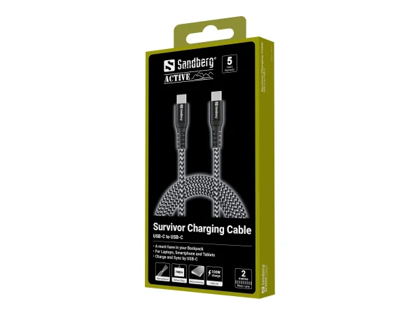SANDBERG Survivor USB-C Cable 2M 100W