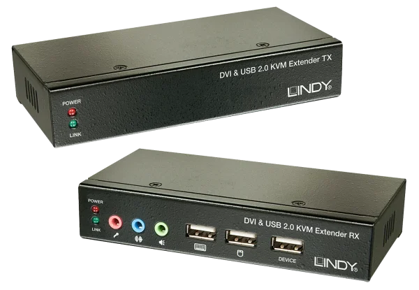 50m Cat.6 DVI-D Single Link, USB & Audio KVM Extender