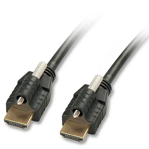 HDMI®-Kabel mit Ethernet & 2x Steckerschloss, Typ A/A, 5m