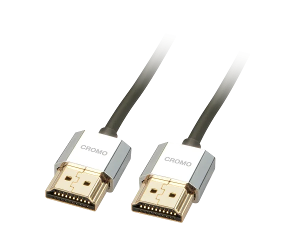 CROMO® Slim High-Speed-HDMI-Kabel mit Ethernet, Typ A/A, 1m