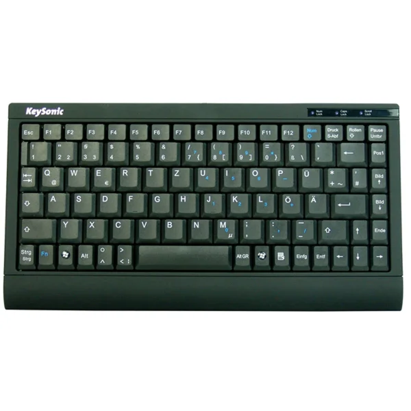 KeySonic ACK-595 C+ Mini-Tastatur PS/2 USB schwarz US-Layout