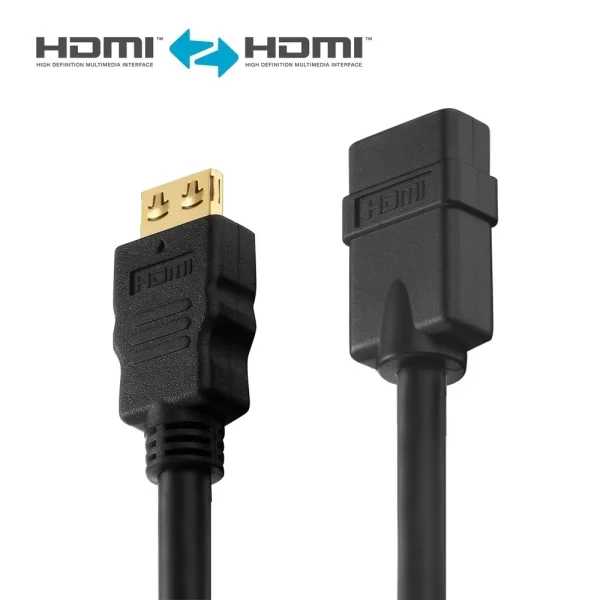Zertifiziertes 4K Premium High Speed HDMI Verlängerungskabel - schwarz, 3.00m