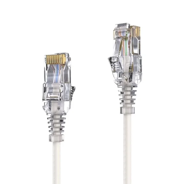 Premium Slim Cat.6 Patchkabel, RJ45, UTP, LSZH - 0.25m, weiß