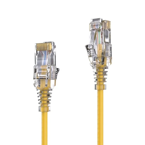 Premium Slim Cat.6 Patchkabel, RJ45, UTP, LSZH - 1.00m, gelb