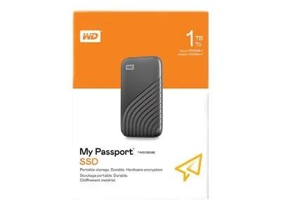 WD SSDEX USB3.2 My Passport SSD 1TB Space Gray Supports USB 3.2 Gen 2