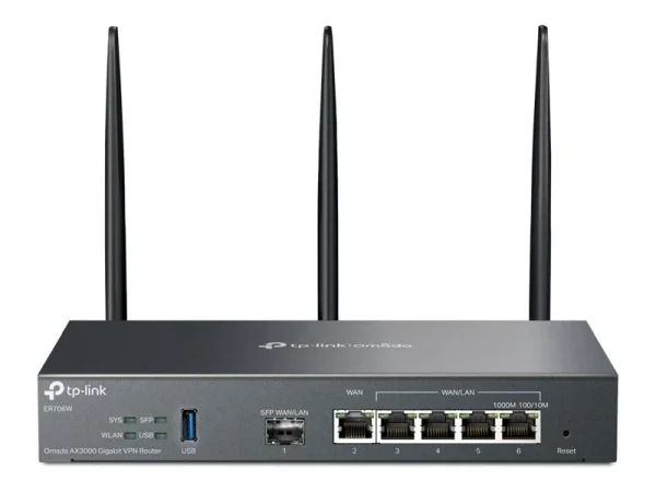 TP-LINK 5 Port Gigabit Multi-WAN Router (bis 4xWAN/LAN) 1xSFP High-speed performance, Wifi 6,