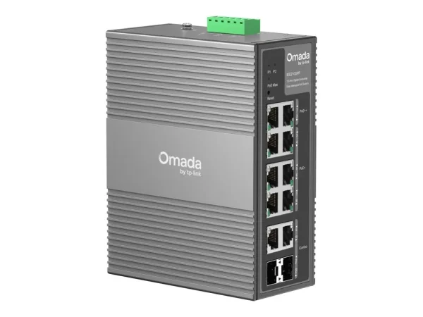 TP-LINK Omada Switch IES210GPP 10xGBit 6xPoE+/2xPoE++/2x Combo RJ45/SFP (260W) Industrial Easy Managed