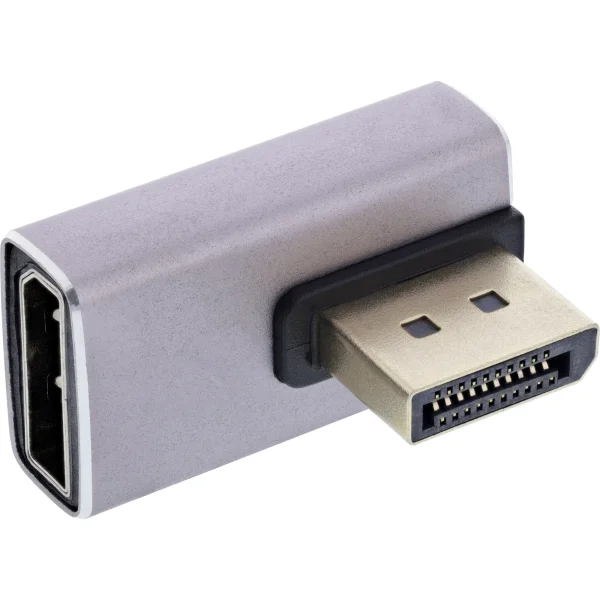 InLine® DisplayPort 1.4 Adapter, DisplayPort St/ Bu, 90° vertikal rechts, 8K