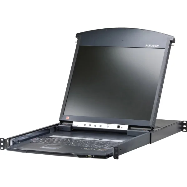 ATEN KL1516AiM DE Cat.5 KVM over IP Switch 16-Port 17"-LCD, Dual-Rail, DE-Layout