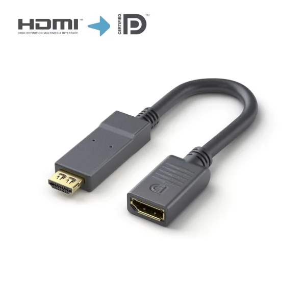 Aktiver 4K HDMI / DisplayPort Portsaver Adapter, 0,10m