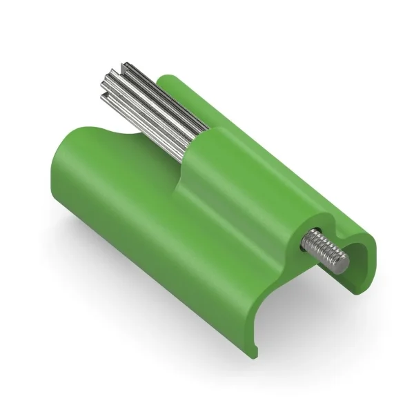 Satz mit 10 Stück - Abnehmbarer Tru-Lock-System Clip für PureInstall USB-C Kabel - grün