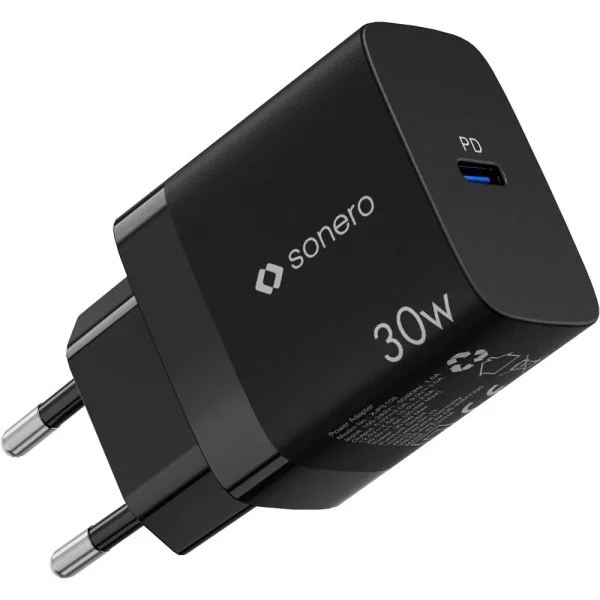 USB-C GaN Ladegerät - 1 Anschluss - 30W PD - schwarz