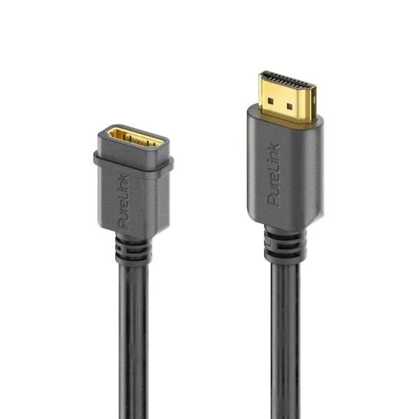 mediahub2 | ICS-kompatibles HDMI-F/M-Verbindungskabel – 1.00m, schwarz