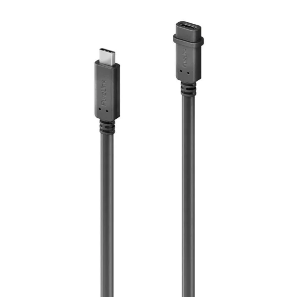mediahub2 | ICS-kompatibles USB-C-F/M-Verbindungskabel - 0.80m, schwarz