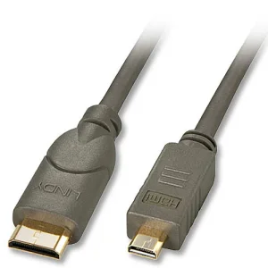 High-Speed-HDMI®-Kabel mit Ethernet, Typ C (Mini) / Typ D (Micro), 1,5m