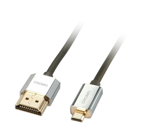 CROMO® Slim High-Speed-HDMI-Kabel mit Ethernet, Typ A/D, 2m