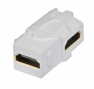 HDMI 90° Doppelkupplung Keystone für AV Wanddosen