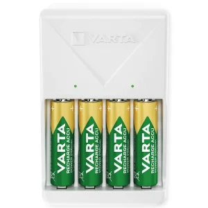 VARTA Ladegerät + 4 Akkus NH-AA, 2100mAh, Plug Charger inkl. Akkus, 4x Mignon AA, vorgeladen, sofort einsatzbereit