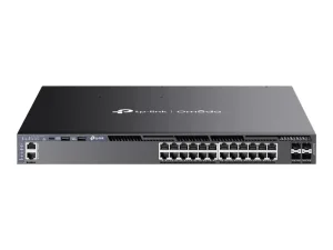 TP-LINK Switch SG6428XHP 24xGBit /4x10Gbit SFP+ PoE+ Managed Layer 3 +++ Rack Mountable, Omada SDN, 4 Fans